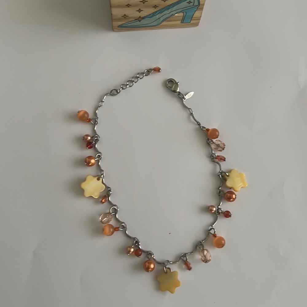 Avon NR Vintage Dangle Faux Pearls Anklet Bracelet